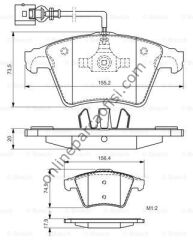 BOSCH 0986494164 | VW TOUAREG FREN BALATASI ÖN