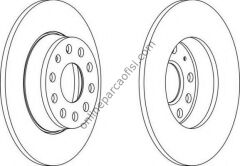 FERODO DDF1895 | VW GOLF6-GOLF7-JETTA-CADDY-A3-LEON FREN DISKI ARKA