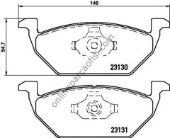 TEXTAR 2313001 | VW GOLF4-GOLF5-JETTA-BORA-POLO-A3-LEON FREN BALATASI ÖN