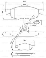 BOSCH 0986424359 | FORD MONDEO FREN BALATASI ÖN