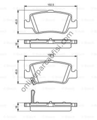 BOSCH 0986494182 | JAPON COROLLA (E15) : (E18) 13- AURIS (E15, E18) 07- FREN BALATASI ARKA