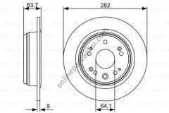 BOSCH 0986479505 | JAPON CRV (RD) FREN DISKI ARKA