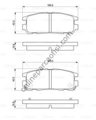BOSCH 0986424367 | OPEL FRONTERA A FREN BALATASI ARKA