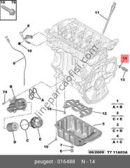 PSA 0164.88 | 206/307/407/PARTNER KARTER TAPA CONTASI