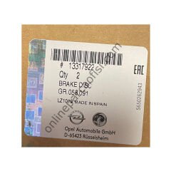 OPEL 13317922 | CORSA D E ADAM FREN DISKI ÖN