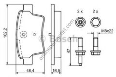 BOSCH 0986494199 | PSA C4 PICASSO FREN BALATASI ARKA