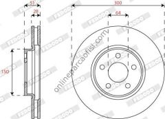 FERODO DDF2816C | FORD GALAXY/S-MAX/KUGA FREN DISKI ÖN