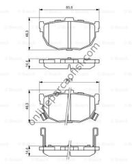 BOSCH 0986424418 | KORE CERATO FREN BALATASI ARKA