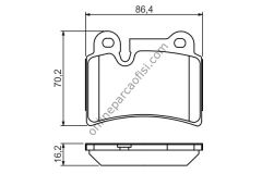 BOSCH 0986494210 | VW TOUAREG-Q7-CAYENNE FREN BALATASI ARKA