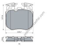 BOSCH BCH 0986424431 | BMW G20-G21-G30-G32-G11-G12-G14-G15-G16-X5 G05-X6 G06-X7 G07 FREN BALATASI ÖN
