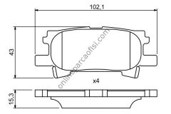 BOSCH 0986494224 | JAPON RX (U3) FREN BALATASI ARKA