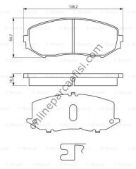 BOSCH 0986494241 | JAPON GRAND VITARA (JT, TD) FREN BALATASI ÖN