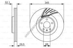 BOSCH 0986479590 | VW A4-A5-Q5 FREN DISKI ÖN