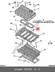 OE-PSA 0205.55 | PSA PEUGEOT KÜLBÜTOR KAPAK SAPLAMASI