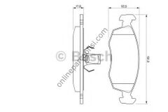 BOSCH 0986424554 | FIAT DOBLO/PALIO / PUNTO STRADA FREN BALATASI ÖN