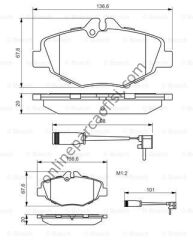 BOSCH BCH 0986494285 | MERCEDES W211 FREN BALATASI ÖN