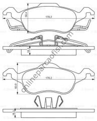 BOSCH 0986494284 | FORD FOCUS FREN BALATASI ÖN