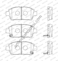 FERODO FDB1392 | JAPON YARIS (P1) (+ABS) : VERSO (E12) 1.6 02-03 PRIUS (W2) 03-09 FREN BALATASI ÖN