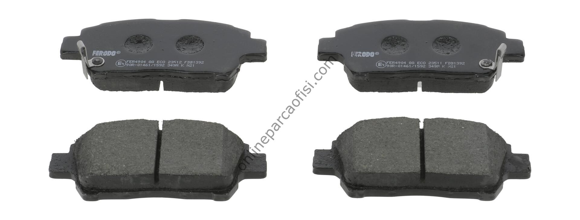 FERODO FDB1392 | JAPON YARIS (P1) (+ABS) : VERSO (E12) 1.6 02-03 PRIUS (W2) 03-09 FREN BALATASI ÖN