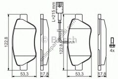BOSCH 0986424597 | FIAT LINEA/DOBLO/FIORINO/G.PUNTO/CORSA/NEMO-FORD KA FREN BALATASI ÖN