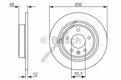BOSCH 0986479646 | OPEL ASTRA J ZAFIRA C CASCADA FREN DISKI ARKA