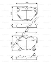 BOSCH 0986424630 | JAPON VERSO (E12) : PRIUS (W2) 03-04 FREN BALATASI ARKA