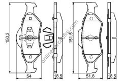 BOSCH 0986424645 | FORD FIESTA FREN BALATASI ÖN