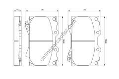 BOSCH 0986424640 | JAPON LAND CRUISER (J10) FREN BALATASI ÖN