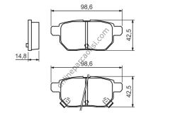 BOSCH 0986494328 | JAPON COROLLA (E15) FREN BALATASI ARKA