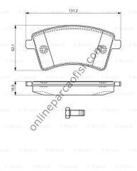 BOSCH 0986494332 | RENAULT KANGOO III-MERCEDES-BENZ/JITAN FREN BALATASI ÖN