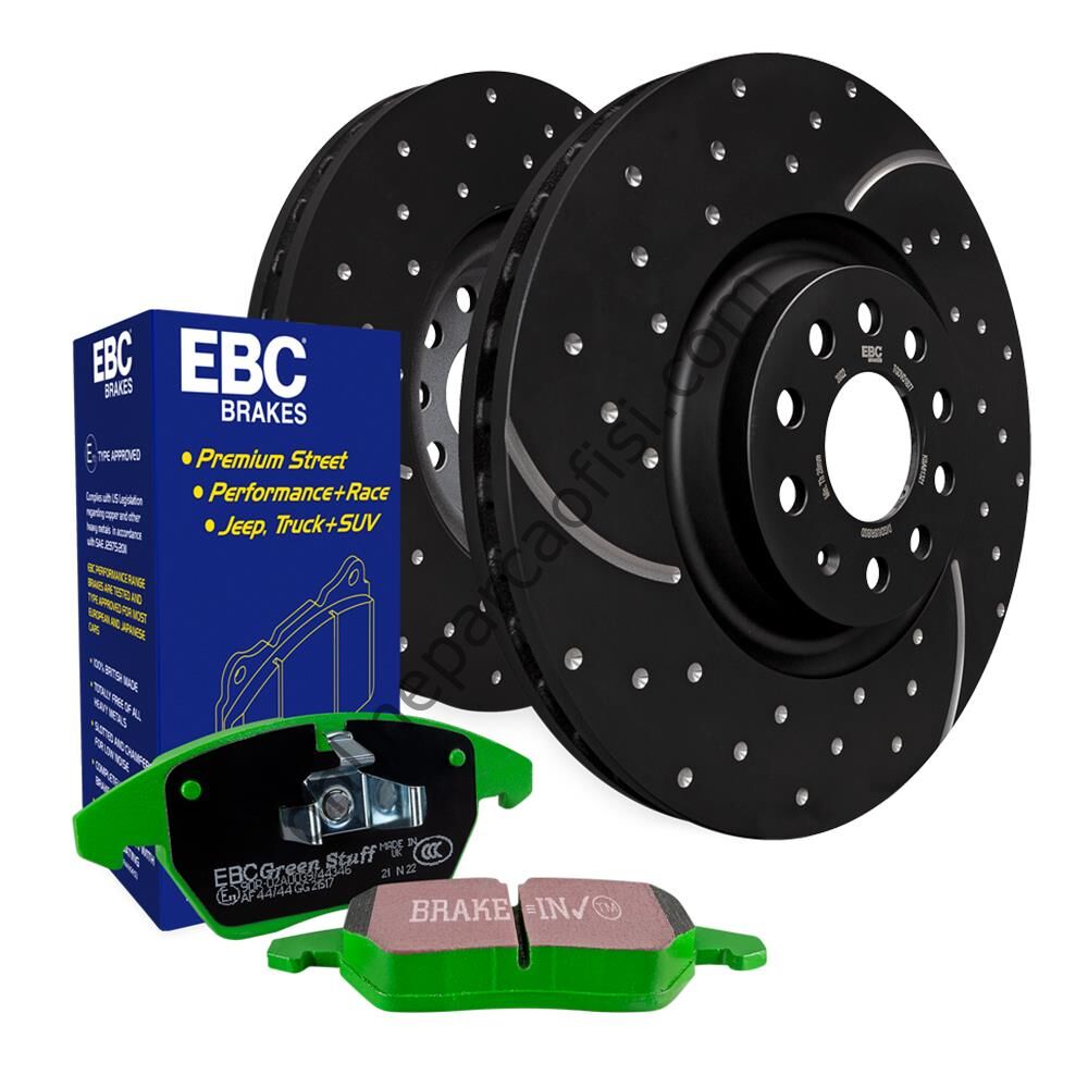 EBC DİSK+GREEN PAD SET ÖN BMW (E90,E91,E92,E93,Z4) (DP22077+USR1359)