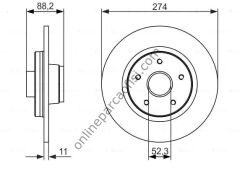 BOSCH 0986479695 | RENAULT KANGO II FREN DISKI ARKA