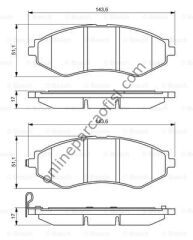 BOSCH 0986494343 | OPEL LACETTI FREN BALATASI ÖN