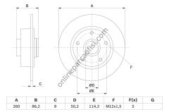 BOSCH 0986479708 | RENAULT FLUENCE / MEGAN III FREN DISKI ARKA