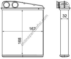 BEHR AH 16 000S | RENAULT CLIO III / MODUS KALORIFER RADYATÖRÜ