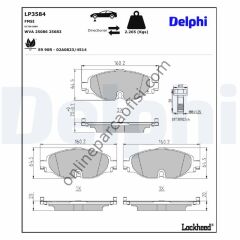 DELPHI LP3584 | VW GOLF7-A3-LEON-PASSAT FREN BALATASI ÖN