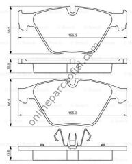 BOSCH 0986494354 | BMW E90-E90 LCI-E91-E91 LCI-E92-E92 LCI-E93-E93 LCI-X1 E84 FREN BALATASI ÖN