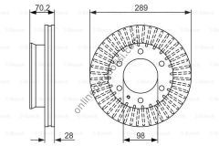 BOSCH 0986479711 | FORD RANGER MAZDA BT50 B2500 4x4 4x2 FREN DISKI ÖN