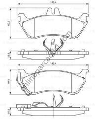 BOSCH 0986424708 | MERCEDES 163 FREN BALATASI ARKA