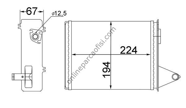 BEHR AH 214 000S | FIAT ALBEA / PALIO STRADA KALORIFER RADYATÖRÜ