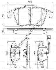 BOSCH 0986494372 | VW TIGUAN-Q3-SHARAN FREN BALATASI ÖN