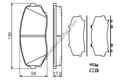 BOSCH 0986494375 | JAPON CX7 (ER) : CX9 (TB) 07- FREN BALATASI ÖN