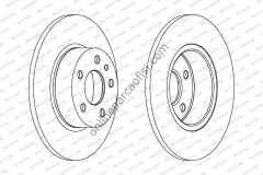 FERODO DDF067 | FIAT ALFA-ROMEO 147 (16V) (8V), 156, 164 (2.0 FREN DISKI ARKA