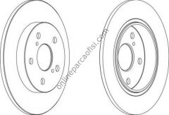 FERODO DDF1645 | JAPON COROLLA FREN DISKI ARKA