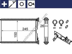 BEHR BHR AH 242 000S | BMW E81-E82-E87-E88-LCI-3-E90-E91-E92-E93-LCI-X1 E84-X3 F25-X4 F26 KALORIFER RADYATÖRÜ