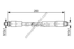 BOSCH BCH 1987476760 | MERCEDES W168 FREN HORTUMU ÖN