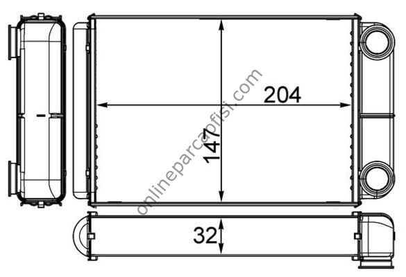 BEHR AH 258 000S | OPEL ASTRA J K CASCADA ZAFIRA C KALORIFER RADYATÖRÜ