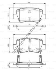BOSCH 0986494403 | JAPON AVENSIS (T27) FREN BALATASI ARKA