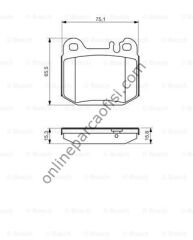 BOSCH 0986494410 | MERCEDES M-CLASS 163 FREN BALATASI ARKA
