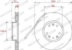 FERODO DDF2782C | PSA TRAVELLER / EXPERT FREN DISKI ÖN